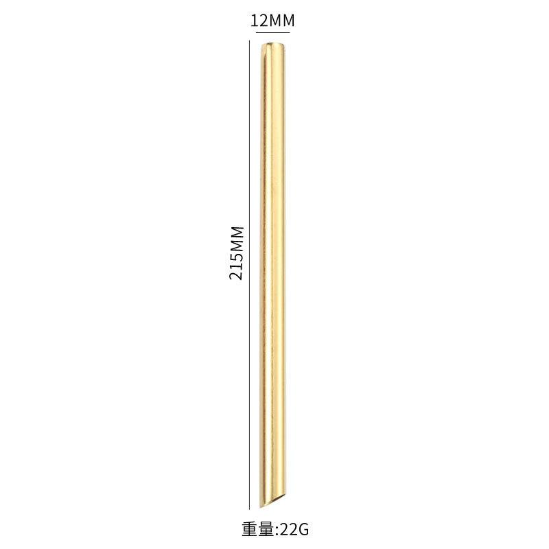 304 Stainless Steel Oblique Straw Titanium-Plated Color Straight Tube Restaurant Drink Coffee Milk Tea Drinking Straw Metal Straw