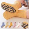 3Pairs/Lot Baby Anti-slip Socks For Boys Girls Low Cut Floor Kids Toddler Sock With Rubber Grips Socken For 0-6Years