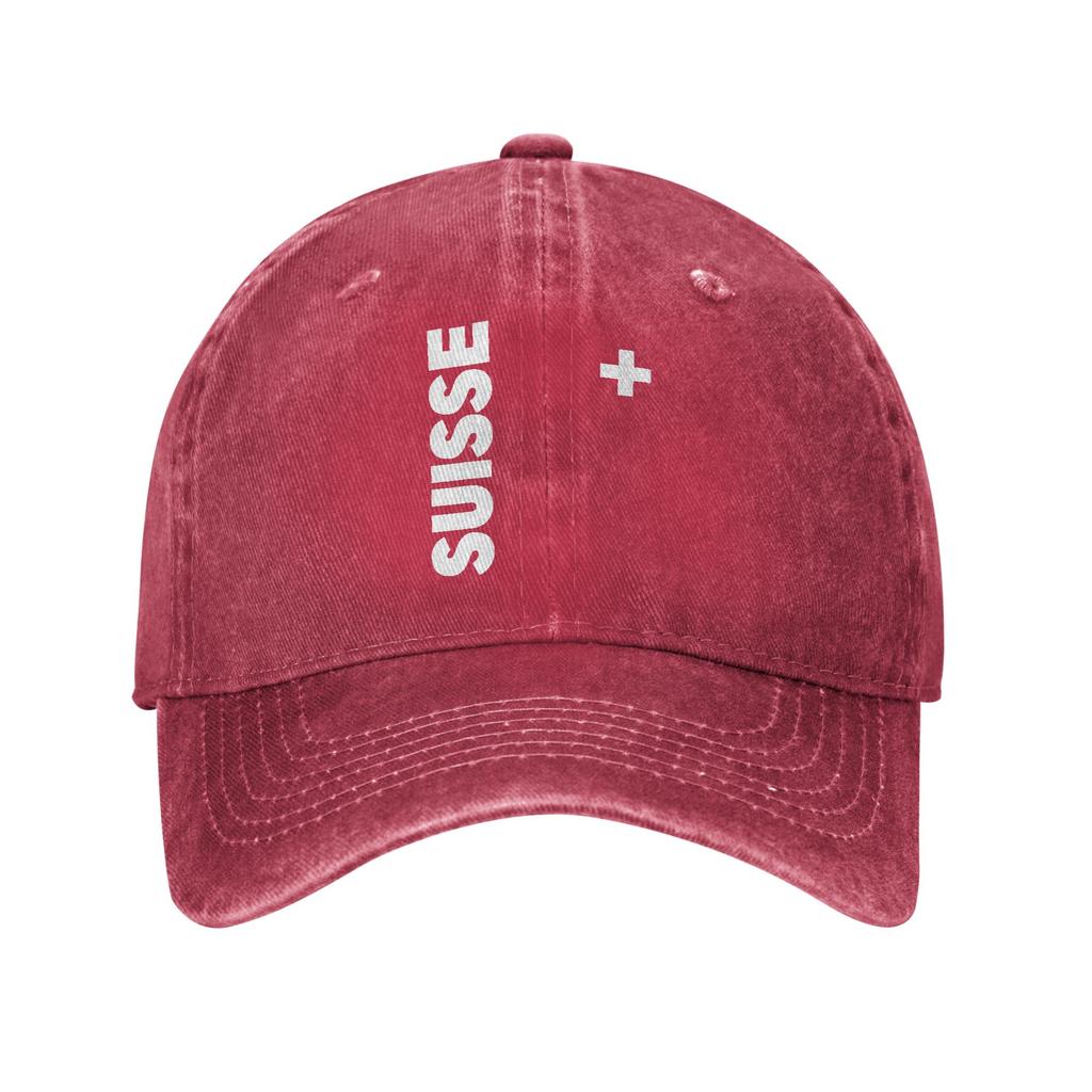 Swiss Switzerland Flag Trucker Hat Merch For Unisex Baseball Caps  Retro Headwear Cap Adjustable