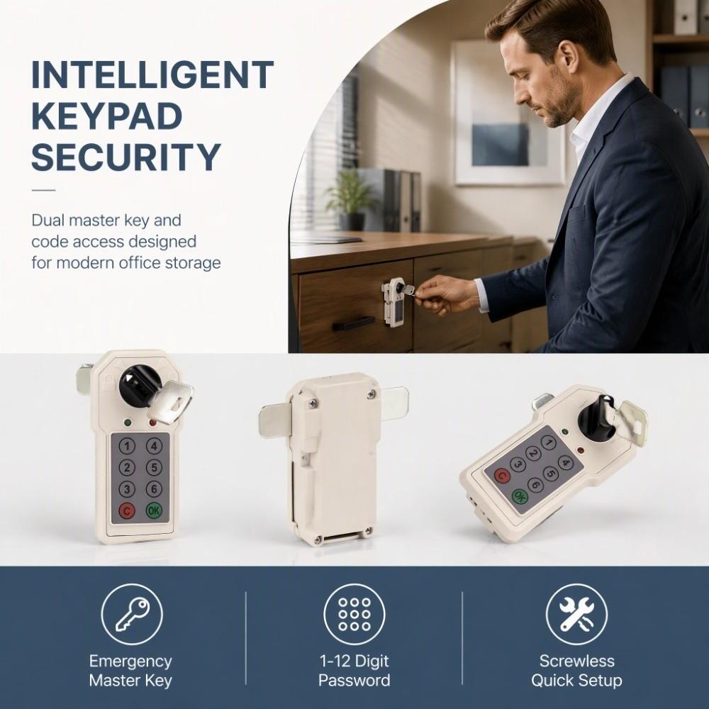 6 Digit Code Cabinet Coded Lock Metal Password Security Lock Durable Combination Cam Lock  Cabinet