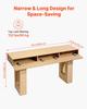 160 cm Console Table, Farmhouse Desk Behind the Couch, Wooden Rectangle Entrance Desk, Narrow Long Sofa Table Accent Stand for Hallway, Bedroom,