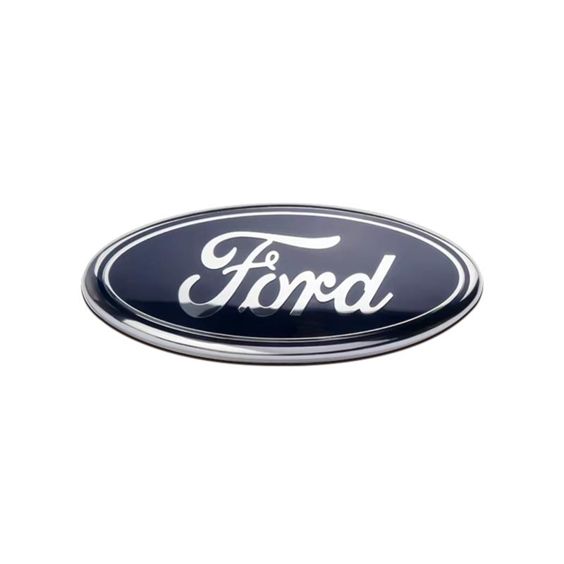 HFVS5 Car Front Grill Badges Logo Sticker Rear Trunk Emblem Lid Covers For Ford Ecosport Mustang Kuga Fiesta Fusion Focus 2 3 4 Mondeo