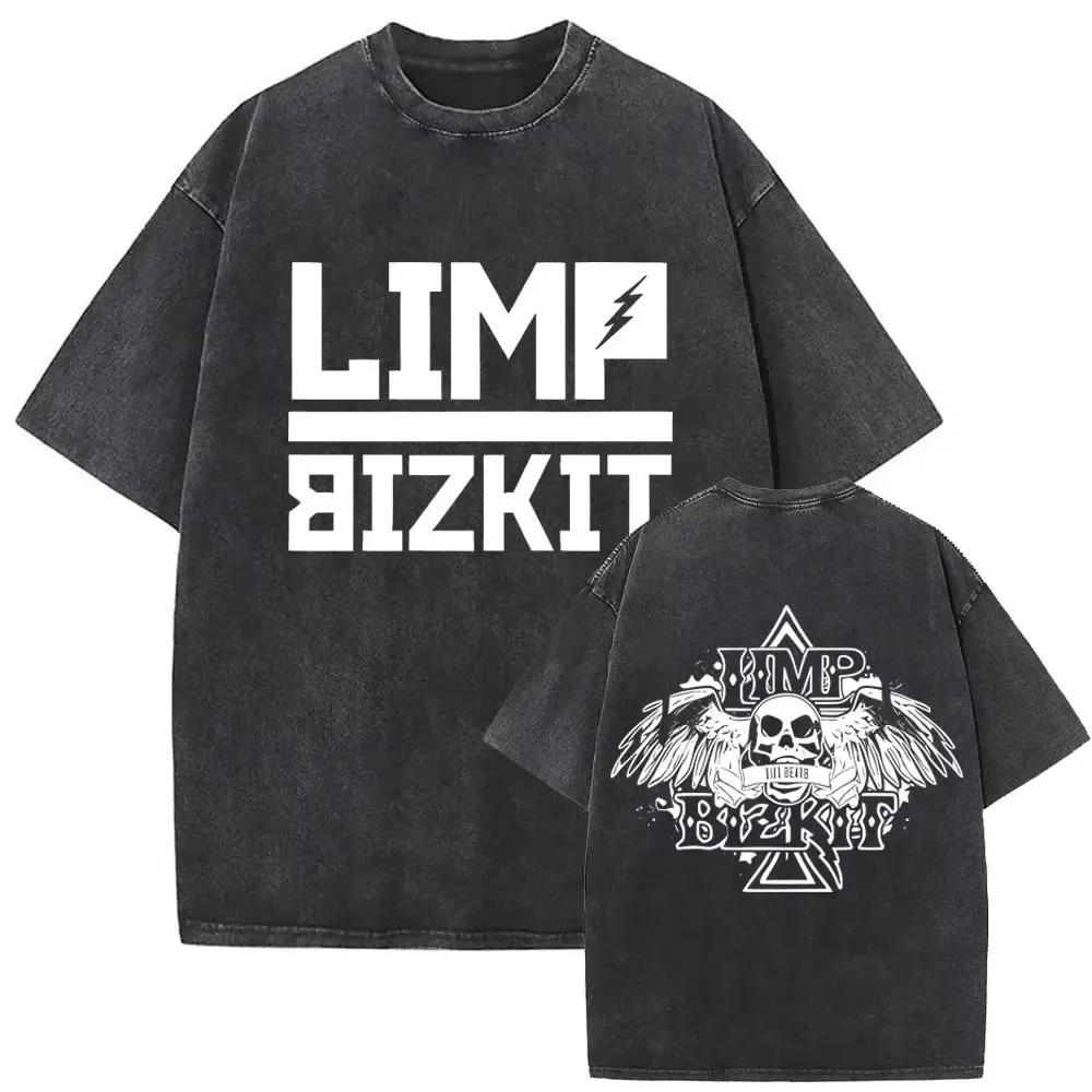 Рок-группа Limp Bizkit Классический Альбом Постер Графический Принт Футболка Мужская Женская Стирка Винтаж Уличная Одежда Хип-Хоп Повседневная Оверсайз Футболка