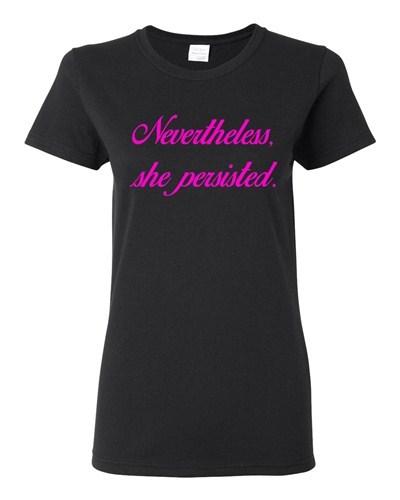 Женская футболка Nevertheless, She Persisted Женщина Сенатор Настаивает Поддержка DT Футболка Унисекс
