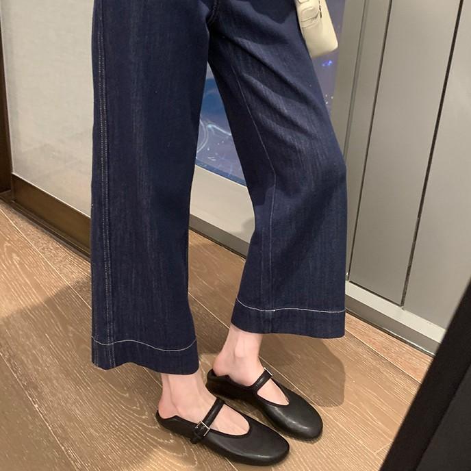 Версия из коровьей кожи~ Балетки Xiaoxiangfeng из кожи с мягкой подошвой для женщин, с ремешком через подъем, на плоской подошве, балетки Мэри Джейн, одинарные туфли, туфли с декором