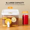 5L Cold Water Bucket with Faucet Refrigerator Jug Dispenser Water Kettle Cold Juice Lemonade Drinks Bucket Fridge Pots Pitcher