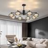 Nordic Retro Italian Luxury Glass Chandelier for Dining Rooms, Restaurants, Hotels, and Villas