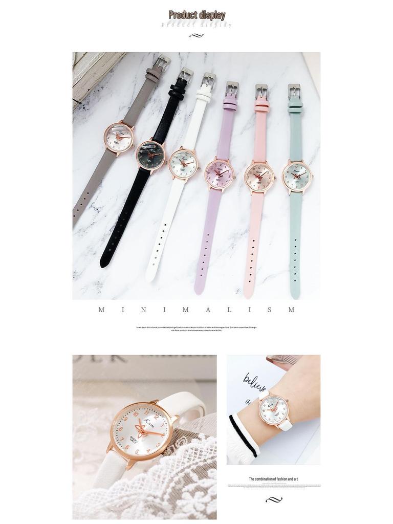 Женские водонепроницаемые часы с циферблатом-бабочкой - Модные, простые часы для студентов