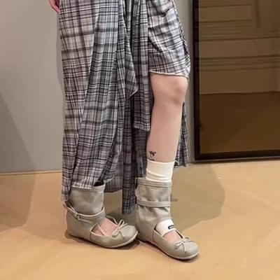 Балетные крутые ботинки женские 2025 новые летние дышащие на внутренней платформе Мэри Джейн одинарные туфли повседневные универсальные короткие ботинки