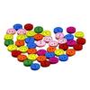 100Pcs 2 Holes Colorful Mixed Round Wooden Buttons Sewing DIY Craft Scrapbooking