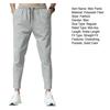 Men Pants with Reinforced Pockets Waist Drawstring Design Casual Solid Color Trousers Summer Straight Leg Pants