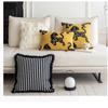 Чехол для подушки с вышивкой в стиле ретро с леопардовым принтом, желтая наволочка, роскошные декоративные элементы, диван, кресло, постельное белье, украшения для дома