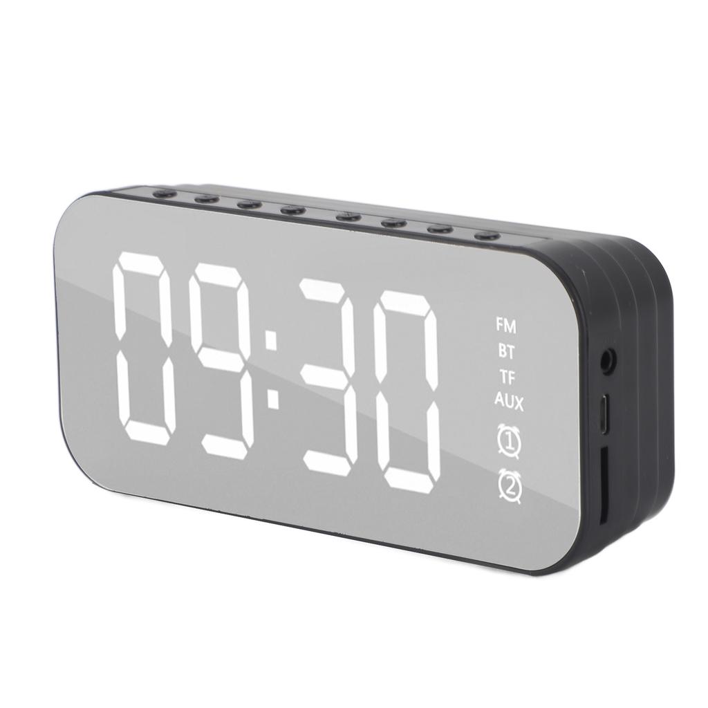 Bluetooth-колонка Будильник Ретро Маленький Многофункциональный Настольный Сабвуфер Зеркало Цифровые часы для