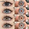 Colored Contact Lenses 2PCS Black Natural Annual Color Lenses Green Cosmetic Eye Soft Lenses Blue Lenses Colored Beauty Lenses 1 Pair