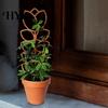 Easy Install Plant Stand Wood Bracket Leaf Shape Trellis Vine Healthy Growth Support Installation Multifunctional Holder