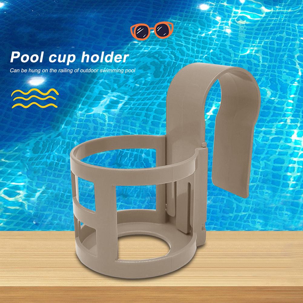 Swimming Pool Side Storage Shelf Reusable Pool Water Cup Hanger Multifunctional Poolside Cup Holder for Swimming Pool Party