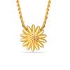 925 Sterling Silver 14K Gold-Plated English Daisy Sun Flower Pendant Necklace for Women