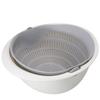 Home Kitchen Draining Basket Fruit Vegetable Wash Layer Rotating Double Strainer