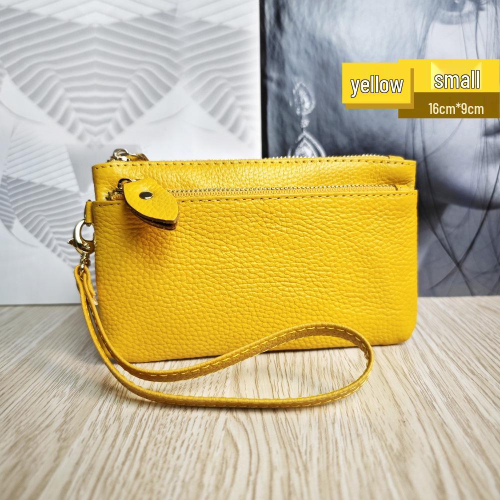 Женский многофункциональный кошелек-клатч на запястье из натуральной кожи в корейском стиле