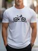 Stylish Bicycle Pattern Print Men's Comfy Chic T-shirt Graphic Tee Men's Summer Outdoor Clothes Men's Tops for Men T Shirts
