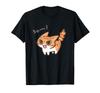 Tabby and White Cat Cute Pop for Cat Lovers [7CATS] Nekosha! (Brown Version) T-Shirt