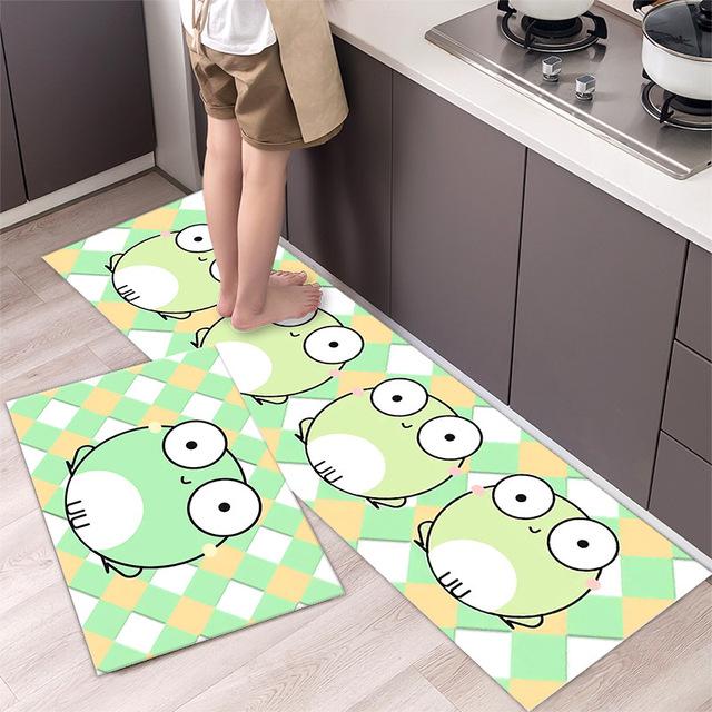 Модный простой кухонный напольный коврик в скандинавском стиле, домашний ковер, длинный полосатый дверной коврик, современный домашний декор 