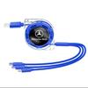 CRB1 Car 3 In 1 Fast Charging Cable Type C Micro USB Charger Wire For Mercedes Benz AMG GLC GLE GLB GLS W204 W205 W203 W211 W212 W213