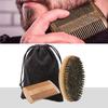 Professional Soft Boar Bristle Beard Brush Scissors Shaving Brush Comb Men Mustache Comb Kit With Gift Bag Beard Comb Set