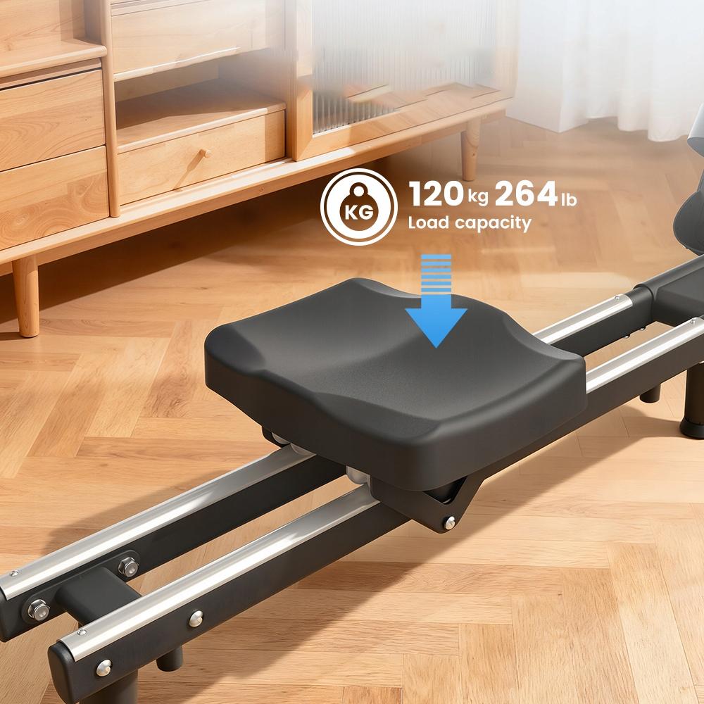 Magnetic rowing machine QK530-DZ KZYNTH Crane LCD Double track Professional 16 levels app