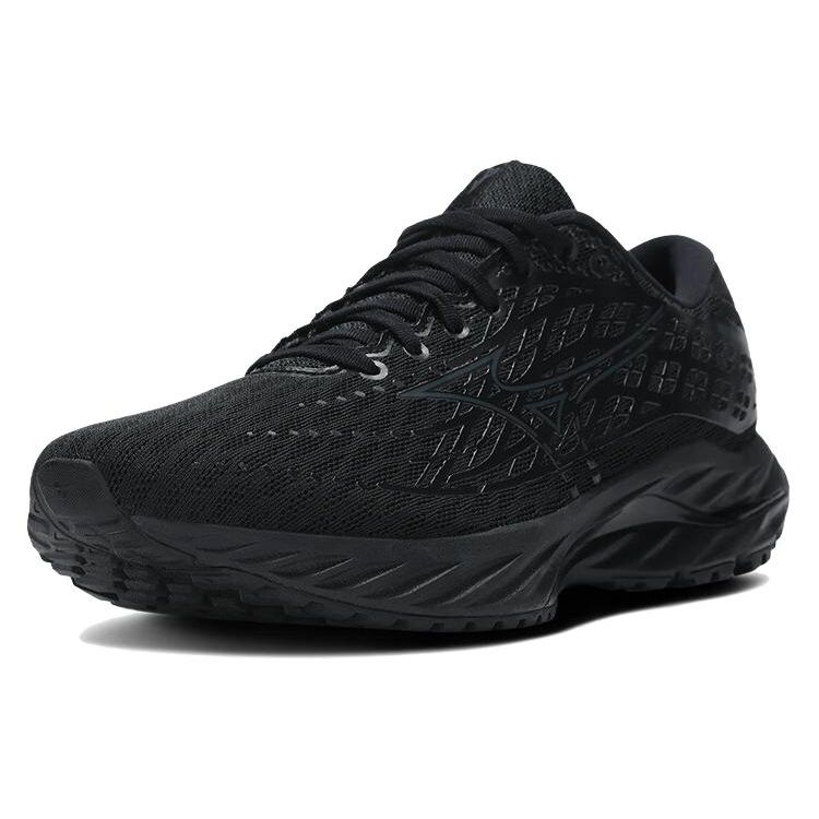 Mizuno Wave Inspire 20 Удобные Универсальные Сетчатые Амортизирующие Прочные Дышащие Низкие Тренировочные Кроссовки для Бега Унисекс кроссовки Черные J1GC244403