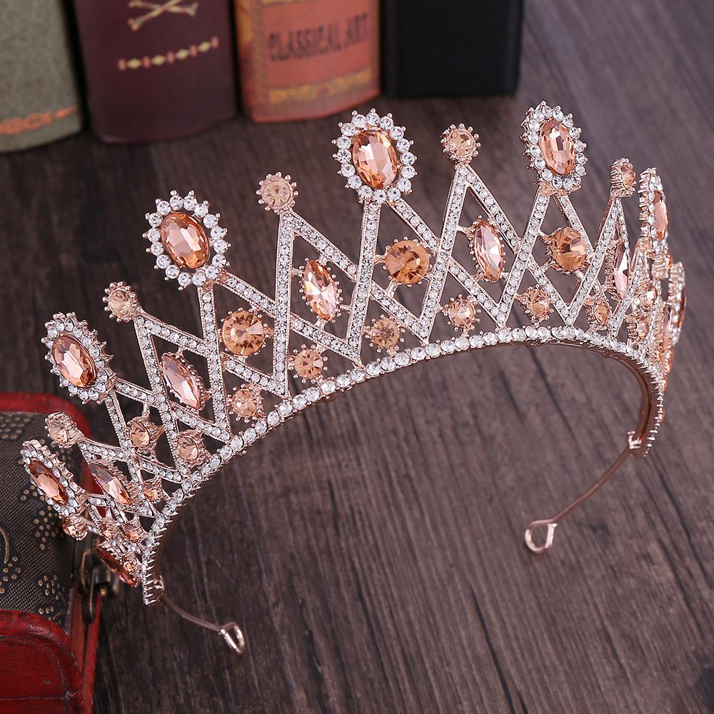 Bridal Tiara, Geometric Type Rhinestone Wedding Festival Bridal Crown Headband Accessories