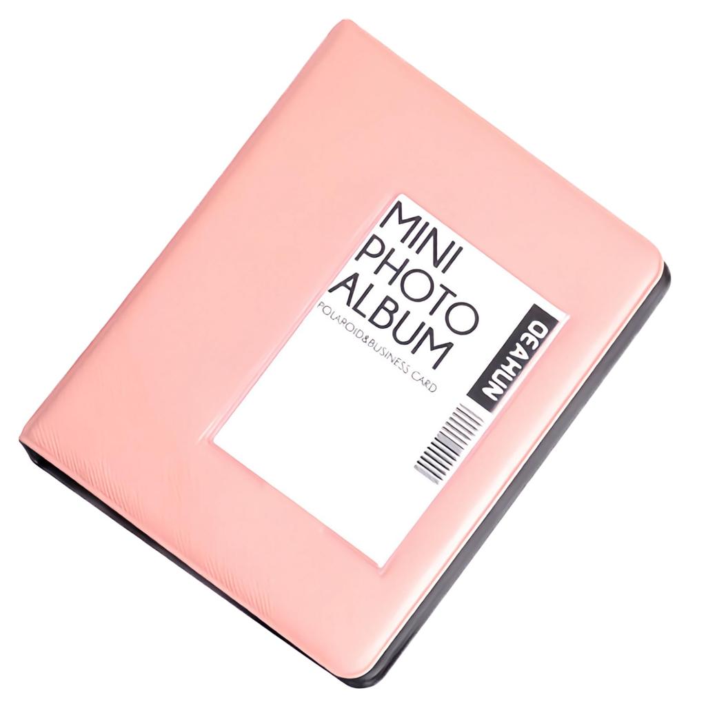 Instax Album Instax Mini Large Capacity Compact Business Card Size FUJIFILM Instax Film Album for Instax Mini VOW&ZON (Pink)