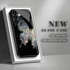 Чехол из закаленного стекла с узором «Бабочка» для Samsung GalaxyS26 S25 S24 S23 S22 S20FE/Ultra/Plus, противоударная задняя крышка
