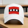 amsterdam flag Baseball Cap  Tennis Skate High Quality Hip Hop Hats Unisex Adult yk Cool Design Snapback Cap