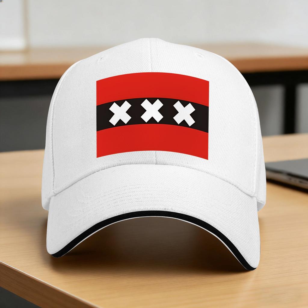 amsterdam flag Baseball Cap Tennis Skate High Quality Hip Hop Hats Unisex Adult yk Cool Design Snapback Cap