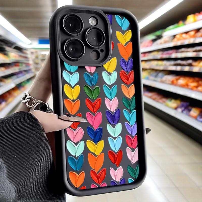 Чехол для телефона из силикона с масляной живописью для iPhone 11 13 14 Pro Max XS15 X XR 12 13 7 8 16 Plus SE с защитой объектива камеры