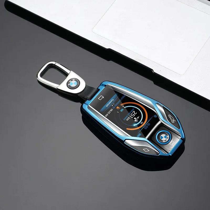 BAGG9 Car Sticker Alloy New TPU Car Key Case Cover Shell Keychain For BMW 5 7 Series G11 G12 G30 G31 G32 I8 I12 I15 G01 G02 G05 G07 X3