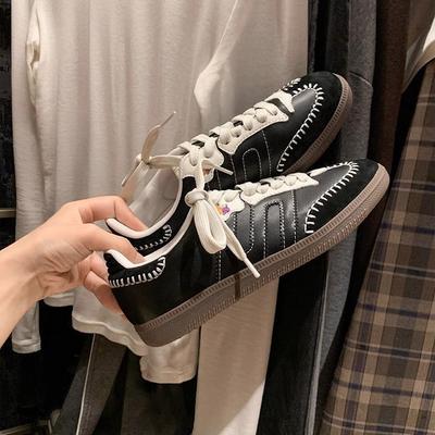 У Су Иньинь такие же ретро кожаные немецкие тренировочные туфли ручной работы, женские с круглым носком, новая спортивная и повседневная обувь, кеды, белые туфли.