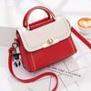 New Fashion Women's Handbag Trendy Splicing Women's Single Shoulder Crossbody Bag Quality Leather Women's Small Square Bag