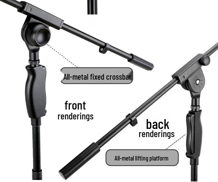 Professional All-Metal Hand-Pressed Stage Microphone Stand