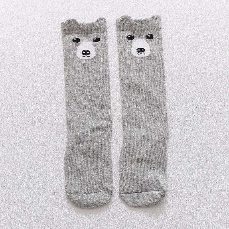 Children's Non-Slip Knee-High Cotton Socks Set