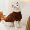 Кошачья одежда предотвращает выпадение шерсти зимой, милая корейская версия, модная вышитая теплая флисовая одежда для собак и кошек