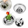 Water Sink Plug Stainless Steel Mesh Plug Filter Basket Food Hair Stopper Colander Sink Strainer