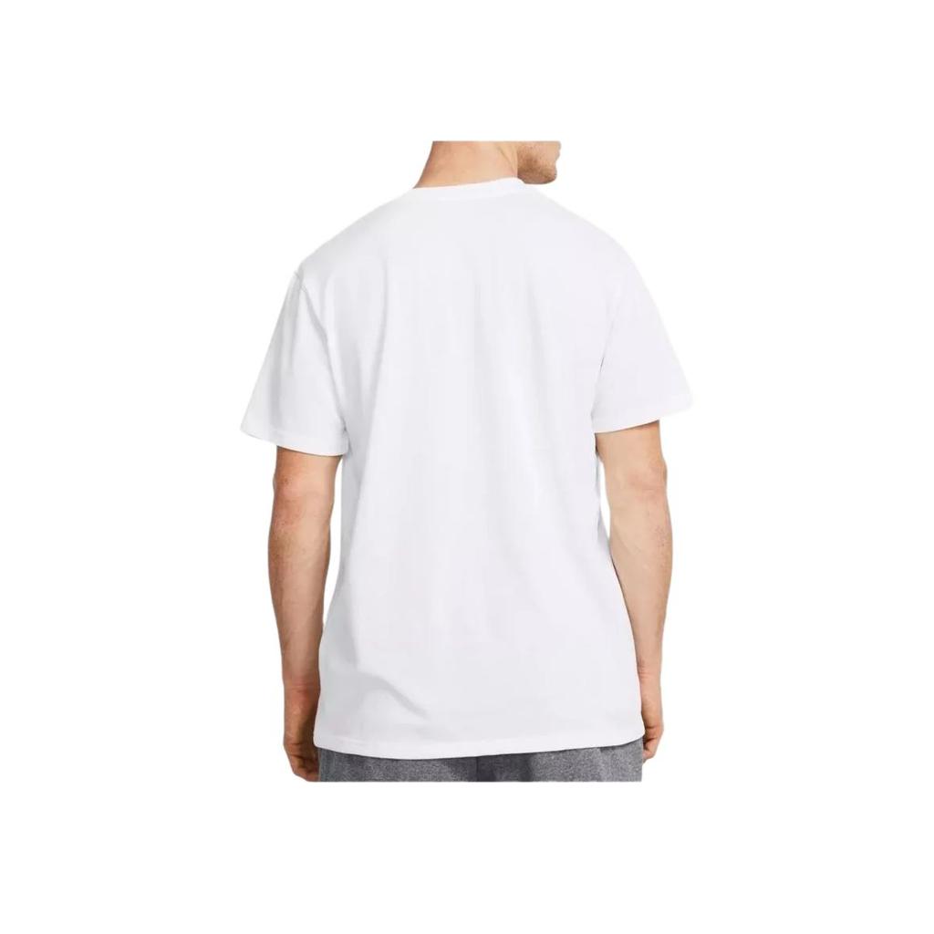 Under Armour Logo Graphic Round Neck T-Shirt Men Tops White 1382831-100