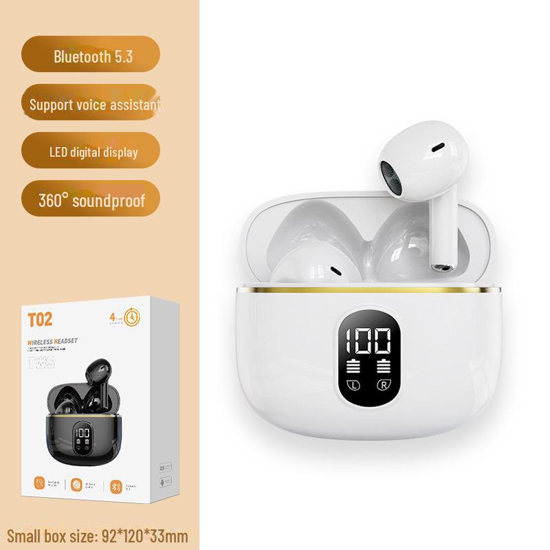 Bluetooth 5.3 Macaron TWS True Wireless Stereo Not In-Ear Headphones with Battery Display Charging Case