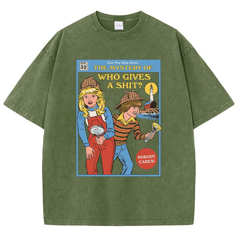 Футболка Who Gives A Shit Printing Cotton Wash для женщин, дышащая, крутая, уличная, повседневная, модная, с коротким рукавом, мягкая, с круглым вырезом