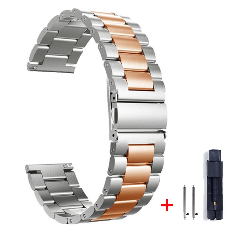 Stainless Steel Strap For Amazfit GTR 4 GTR 47mm 2e Metal Mesh Band For Amazfit GTS 4 mini/Bip 3 Pro/Stratos Wristband Bracelet