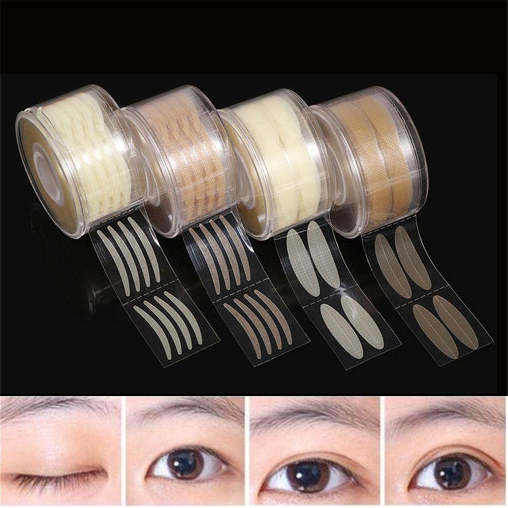 Breathable Invisible Fiber Eyelid Stickers Double Side Eyelid Tape Eye Lift Strips Lace Adhesive