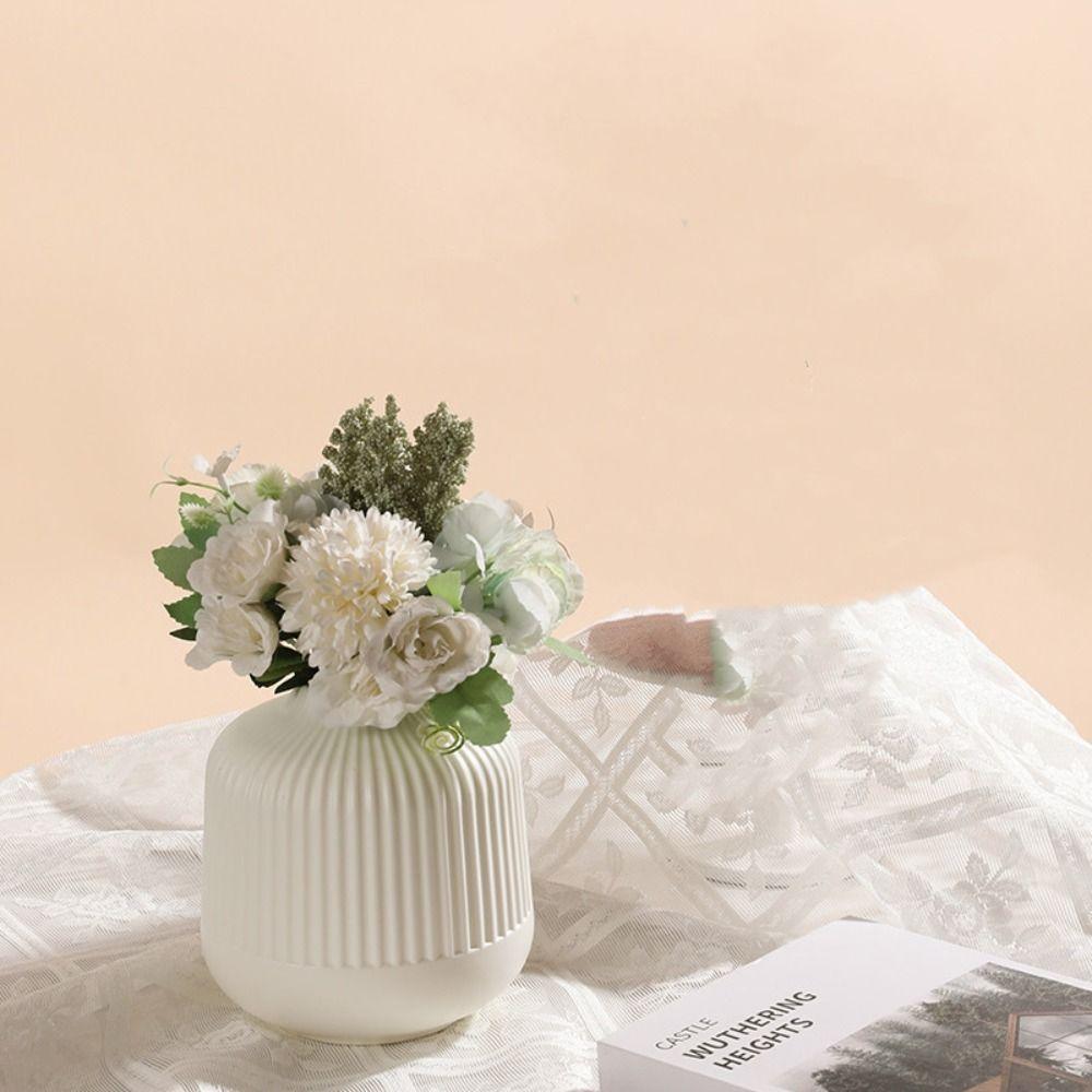 Nordic Creative Vase Home Decor Flower Vases for Homes Wet and Dry Planter Desk Decoration Imitation Ceramic Plastic Crafts