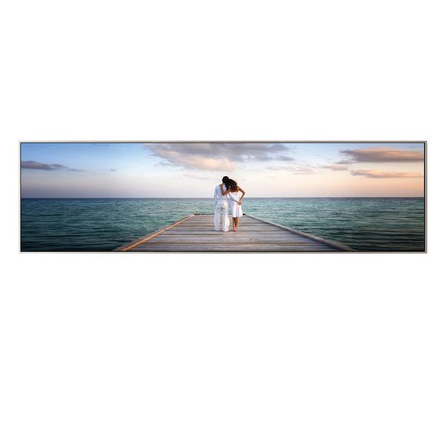 Природный пейзаж, холст, картина, пляж, закат, мост, постеры и принты, настенные художественные картины для гостиной, домашний декор, без рамки